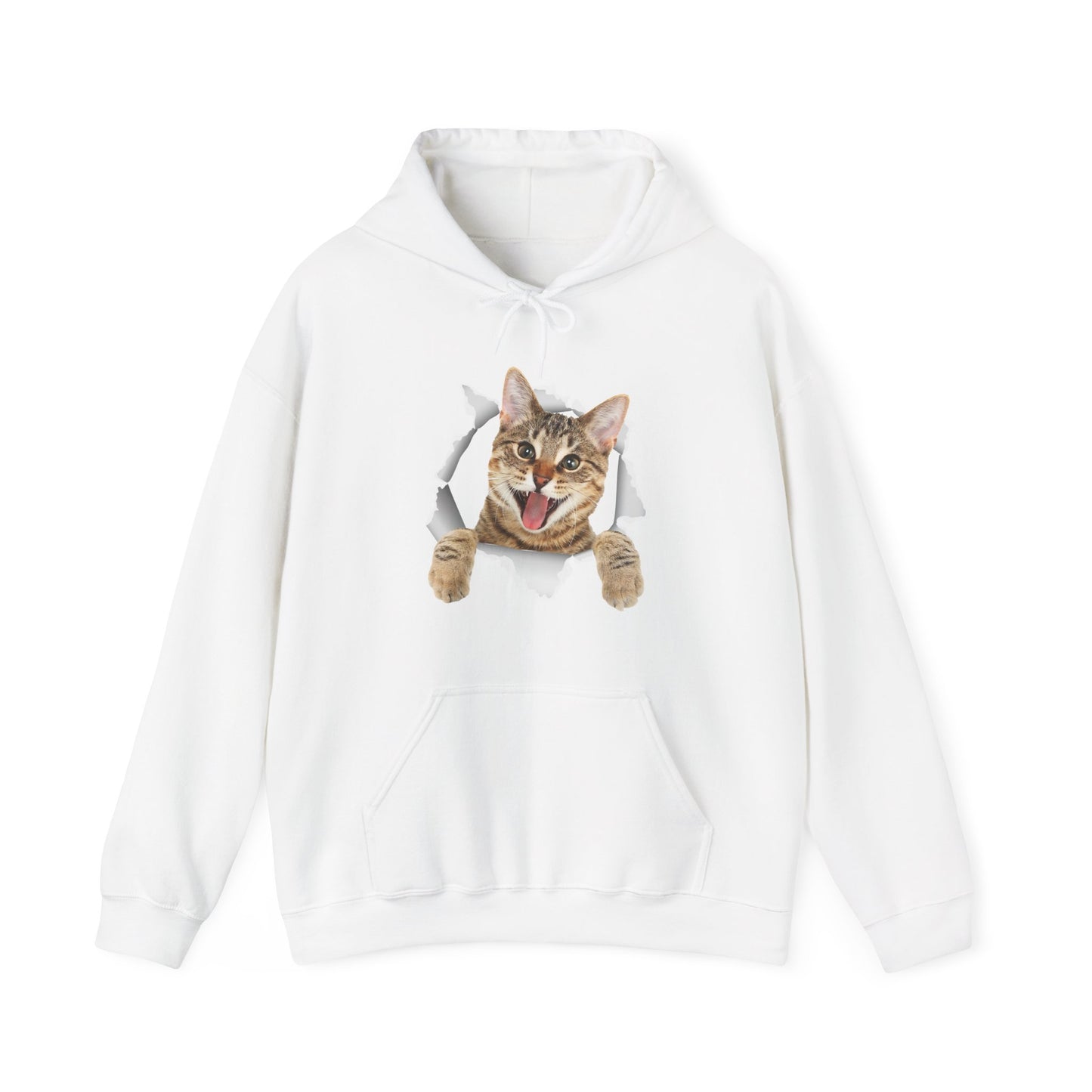 Cat Hoodie, Cat Torn Cloth, Cats Owner Kitten Lovers Gifts Women Men Cute Hoodie