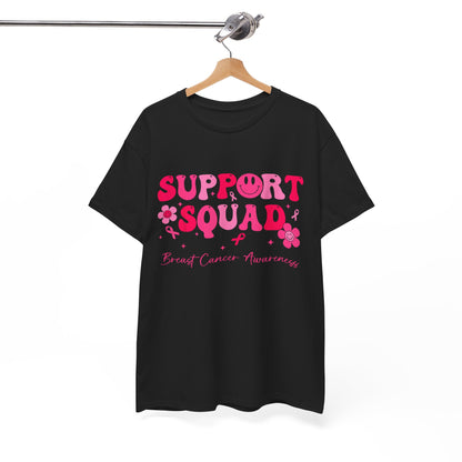 Breast Cancer Shirt, Support Squad, Breast Cancer Awareness Pink Ribbon T-Shirt