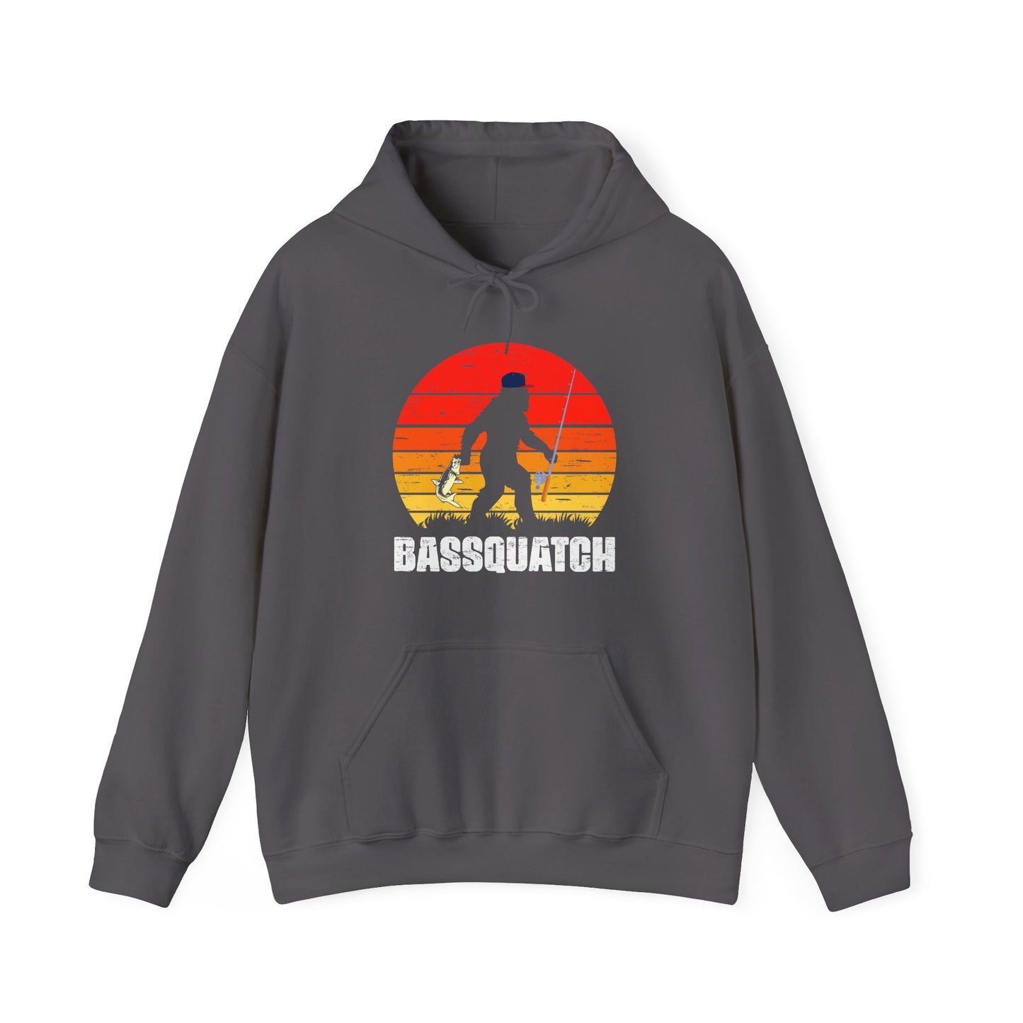 Bigfoot Fishing Hoodie, Bassquatch Sasquatch Fishing, Fishing Bigfoot Lovers Hoodie