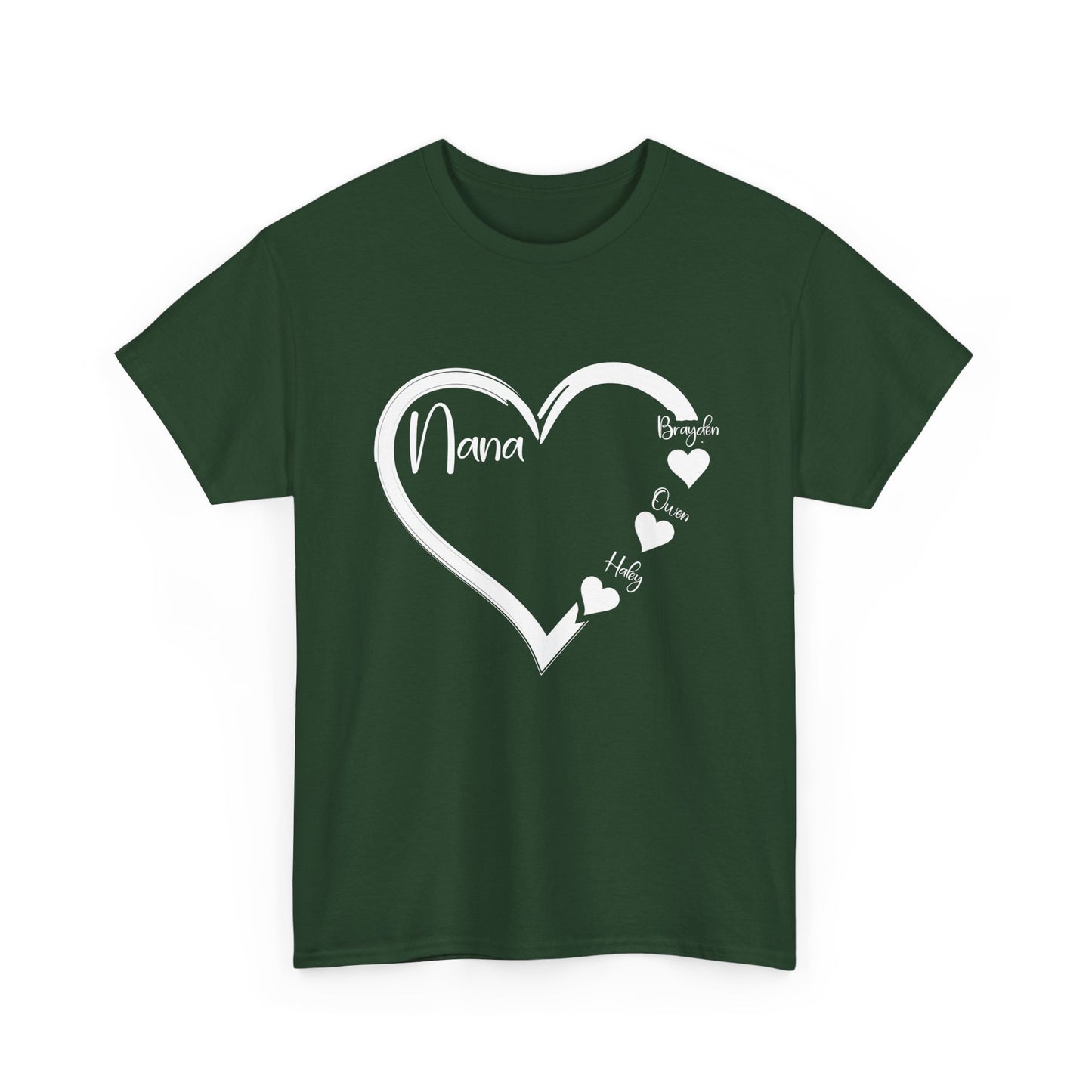 Nana Shirt, Heart Grandmother Mother's Day, Grandma Grandkids Gifts T-Shirt