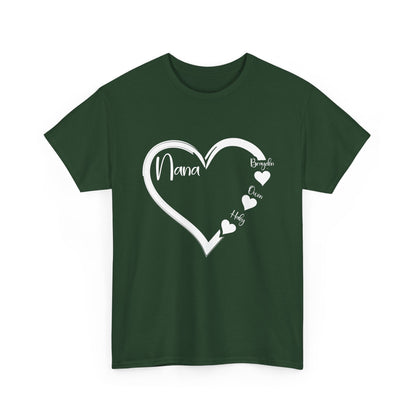 Nana Shirt, Heart Grandmother Mother's Day, Grandma Grandkids Gifts T-Shirt