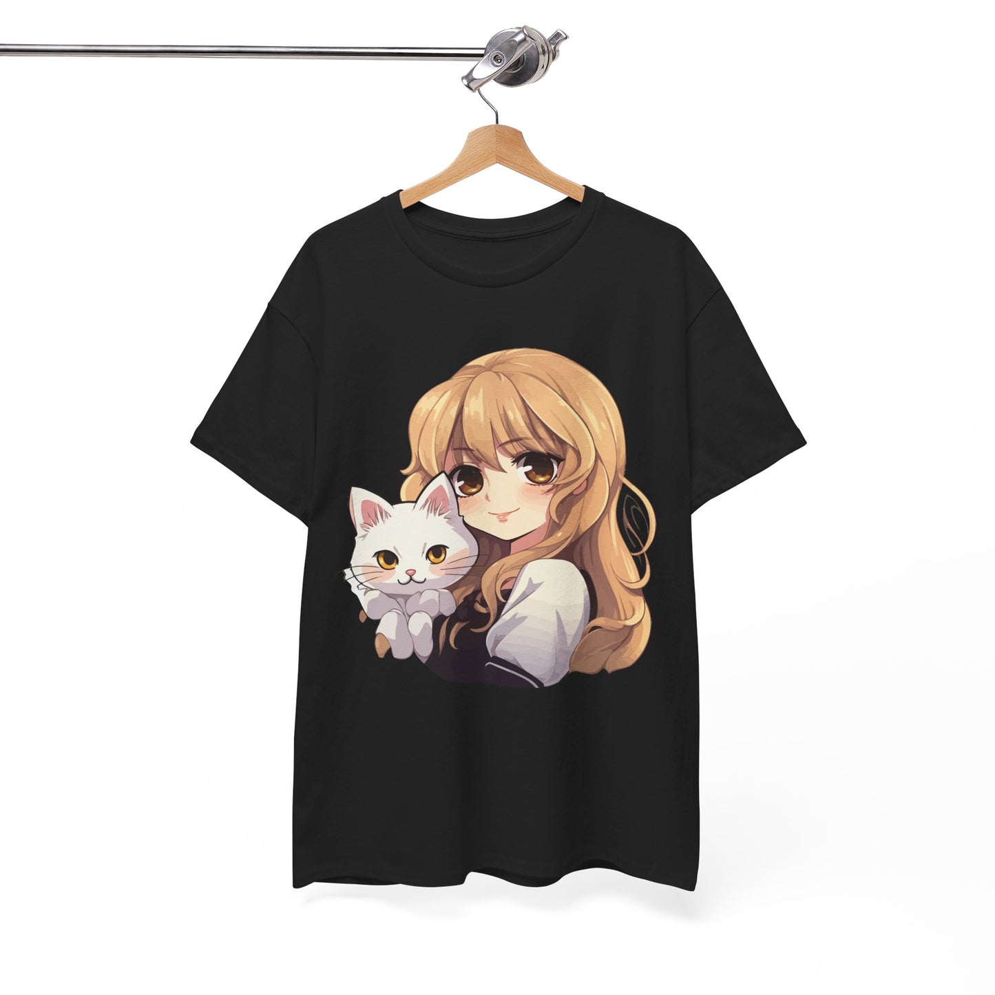 Anime Girl with Kawaii Cat Shirt, Otaku Japan Culture Loves Gifts Women Girls T-Shirt