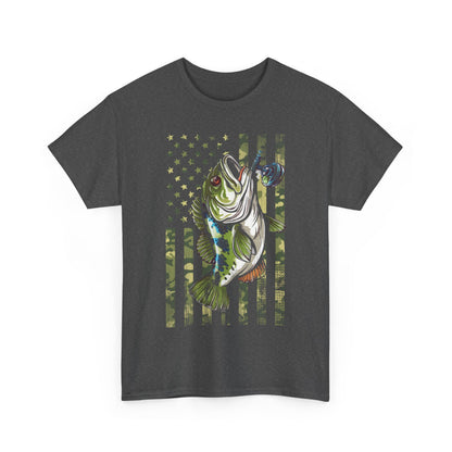Fisherman Shirt, American Flag Camouflage Fishing, Fishing Season Lovers Camo T-Shirt
