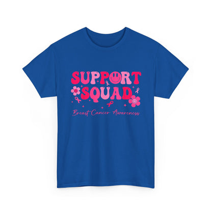 Breast Cancer Shirt, Support Squad, Breast Cancer Awareness Pink Ribbon T-Shirt