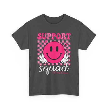 Support Squad Breast Cancer T-Shirt, Breast Cancer Awareness Pink Ribbon Warriors Gifts T-Shirt