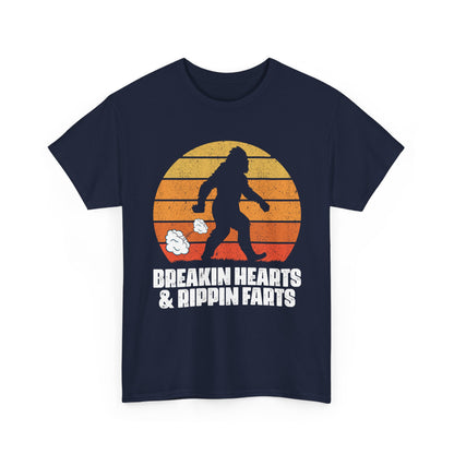 Bigfoot Shirt, Breakin Hearts & Rippin Farts, Sasquatch Believers Bigfoot Funny Shirt