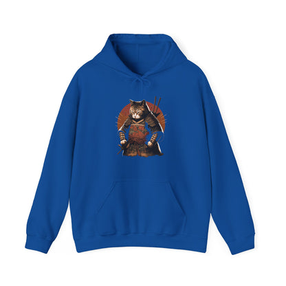 Samurai Cat Hoodie, Japanese Culture Lovers, Ninja Cat Funny Women Men Hoodie