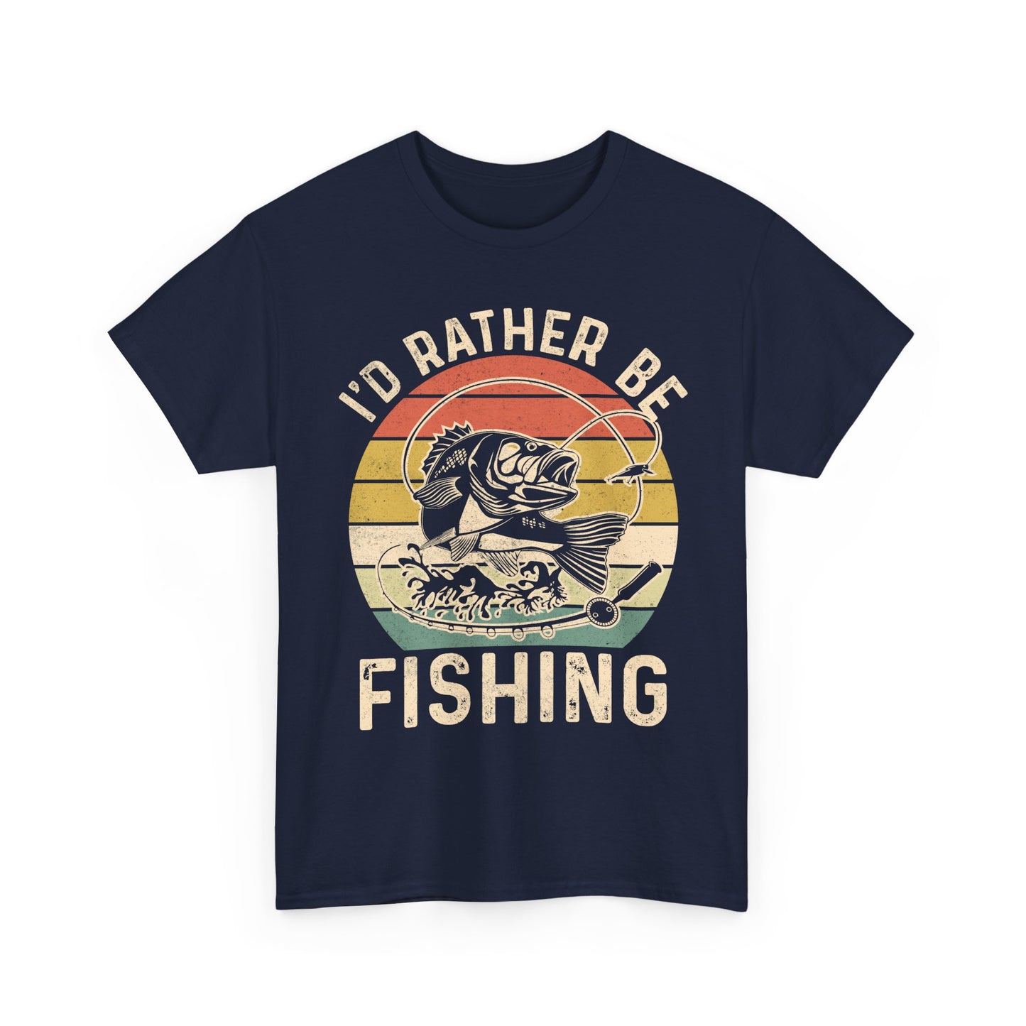 Fishing T-Shirt - I'd Rather Fishing, Fishing Season Lovers, Fisherman Fishing Bass T-Shirt