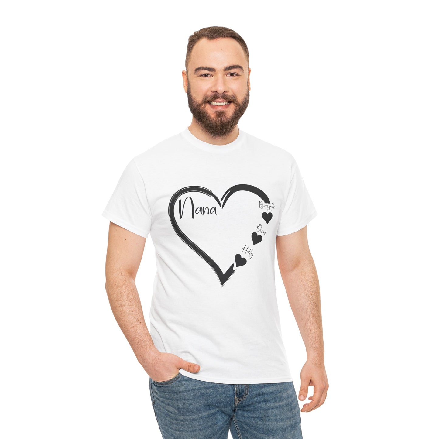 Nana Heart Shirt, Grandmother Mother's Day, Grandma Grandkids Gifts T-Shirt